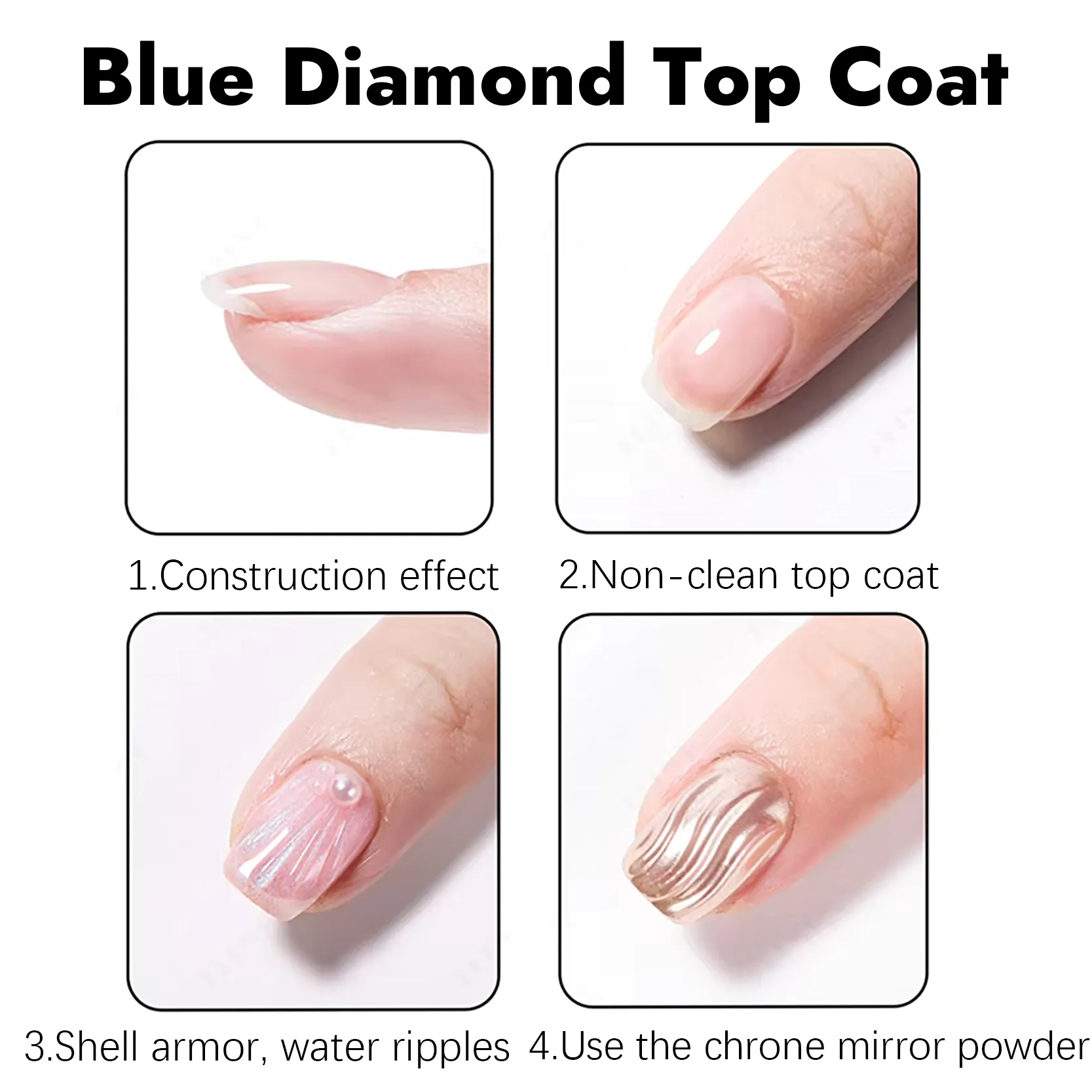 Blue Diamond Top Coat Gel Polish