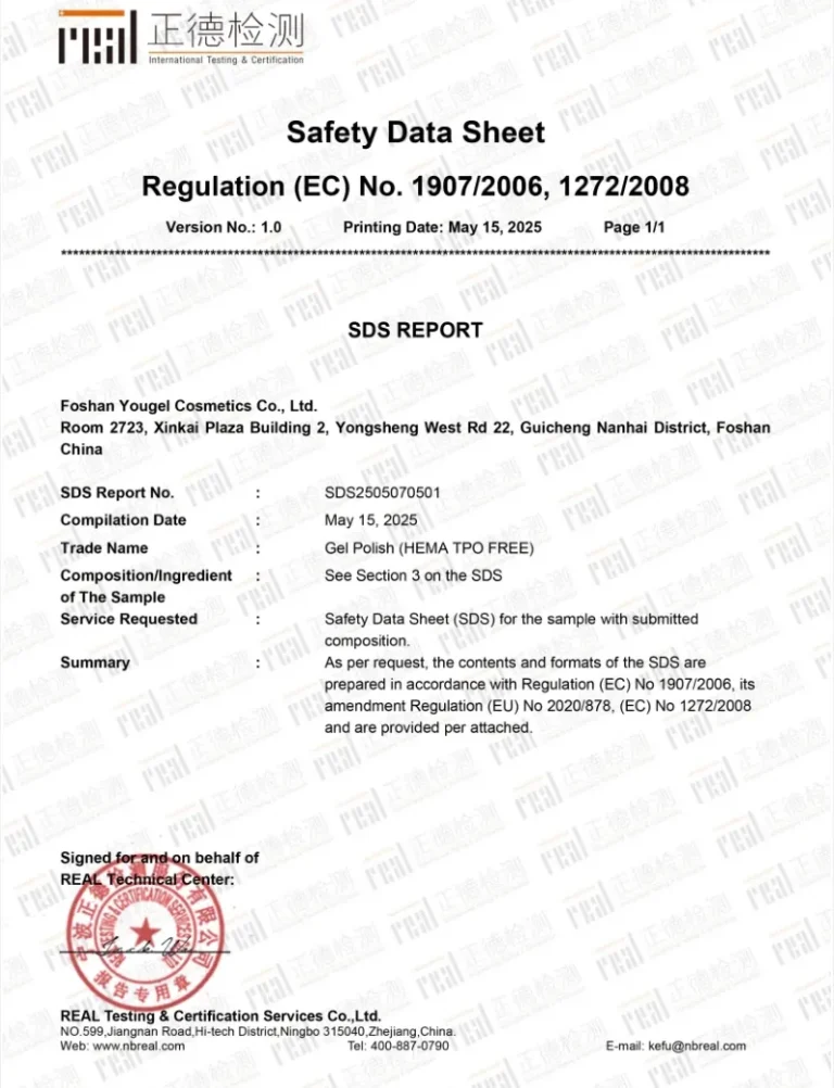 Premier Gel Polish Manufacturer with MSDS-certification