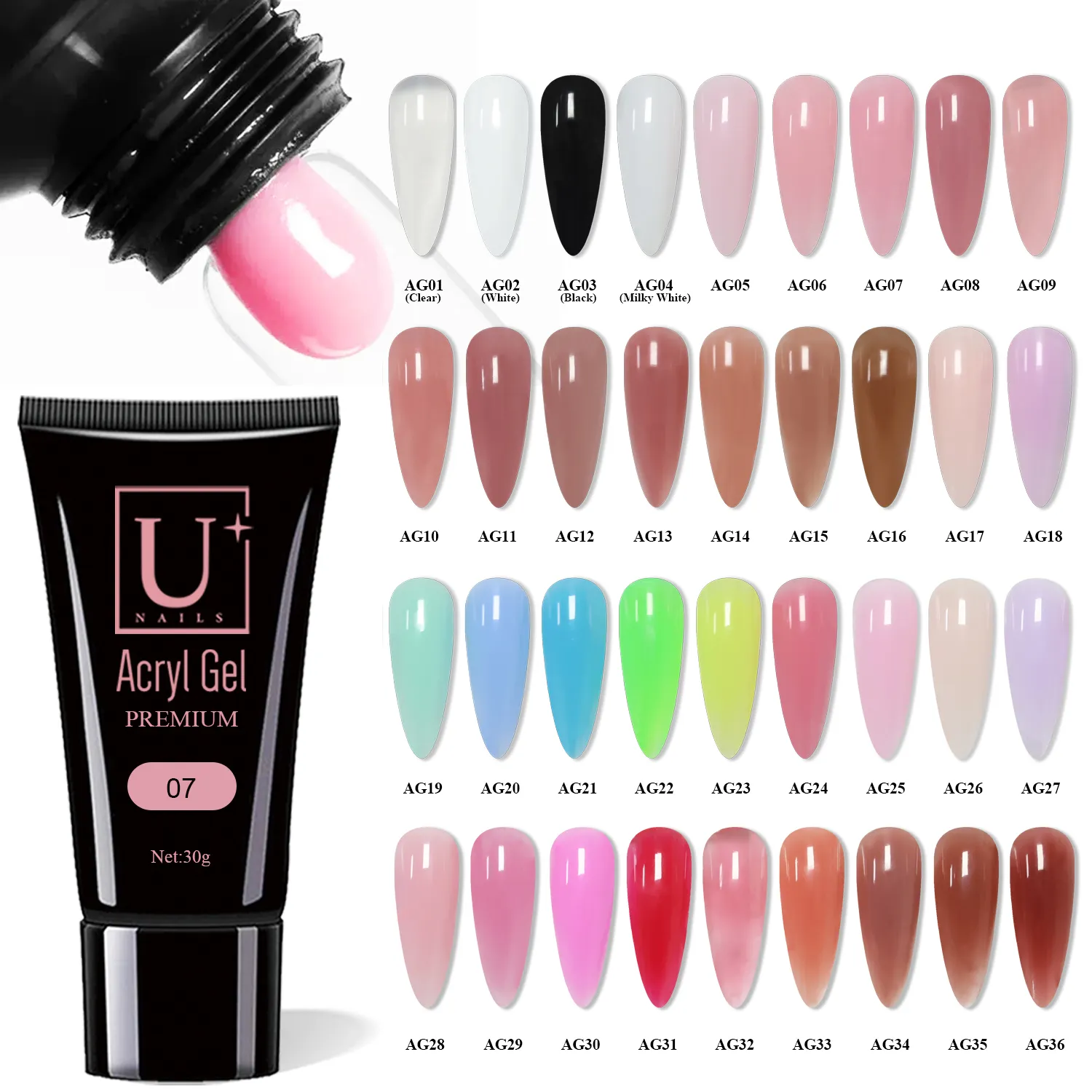Wholesale Acrylic Gel for Nails 36 Colors
