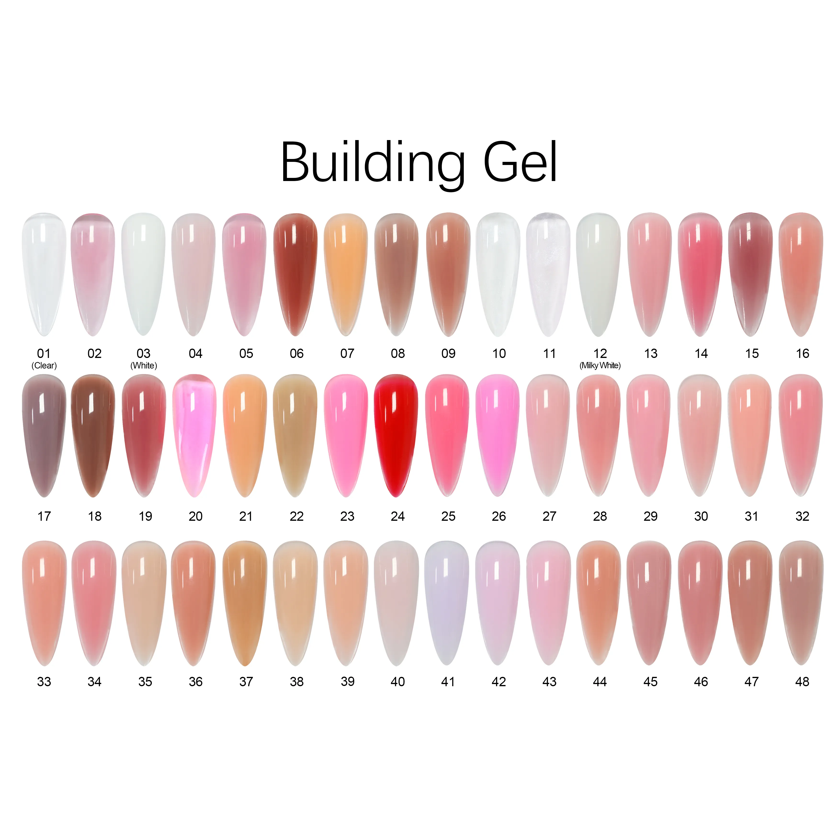 Wholesale Builder Nail Gel 48 Colors