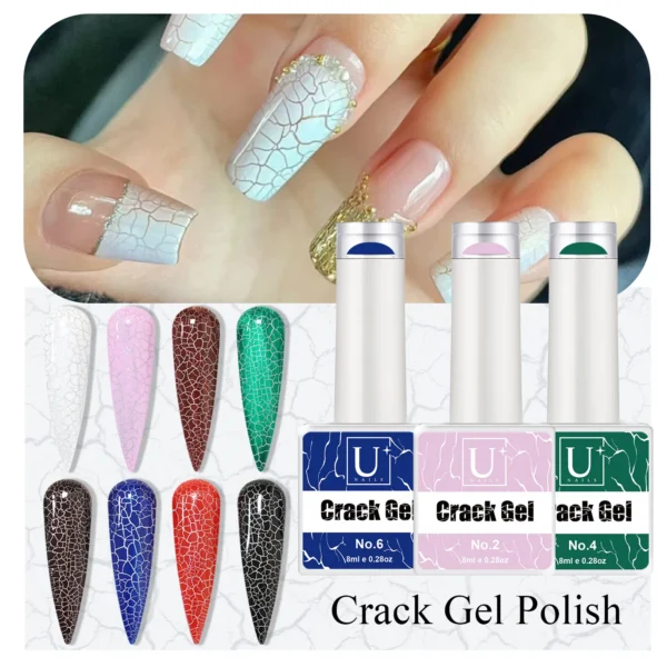 Wholesale Crack Gel Polish 8 Colors