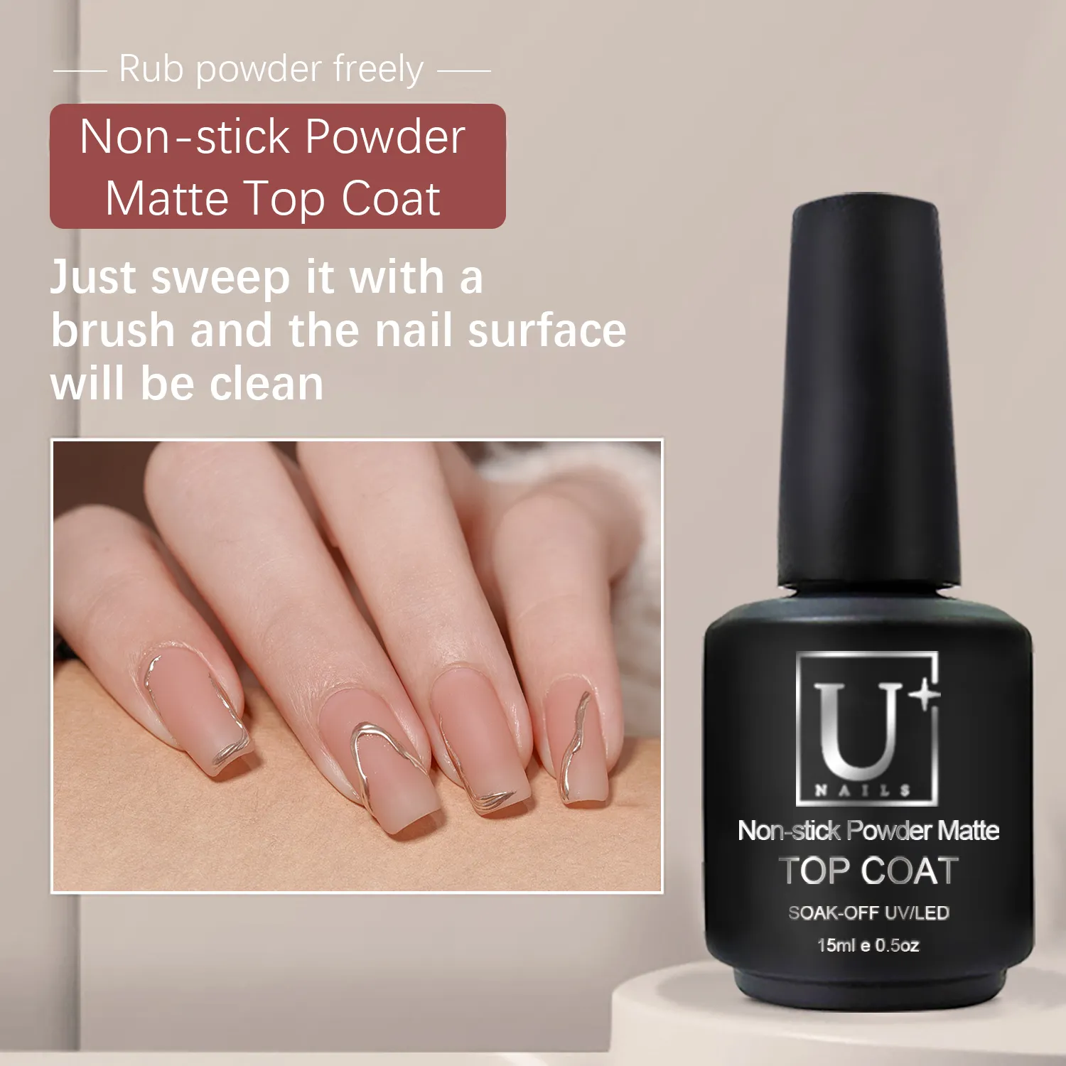Non Stick Powder Matte Top Coat in Bulk (3)