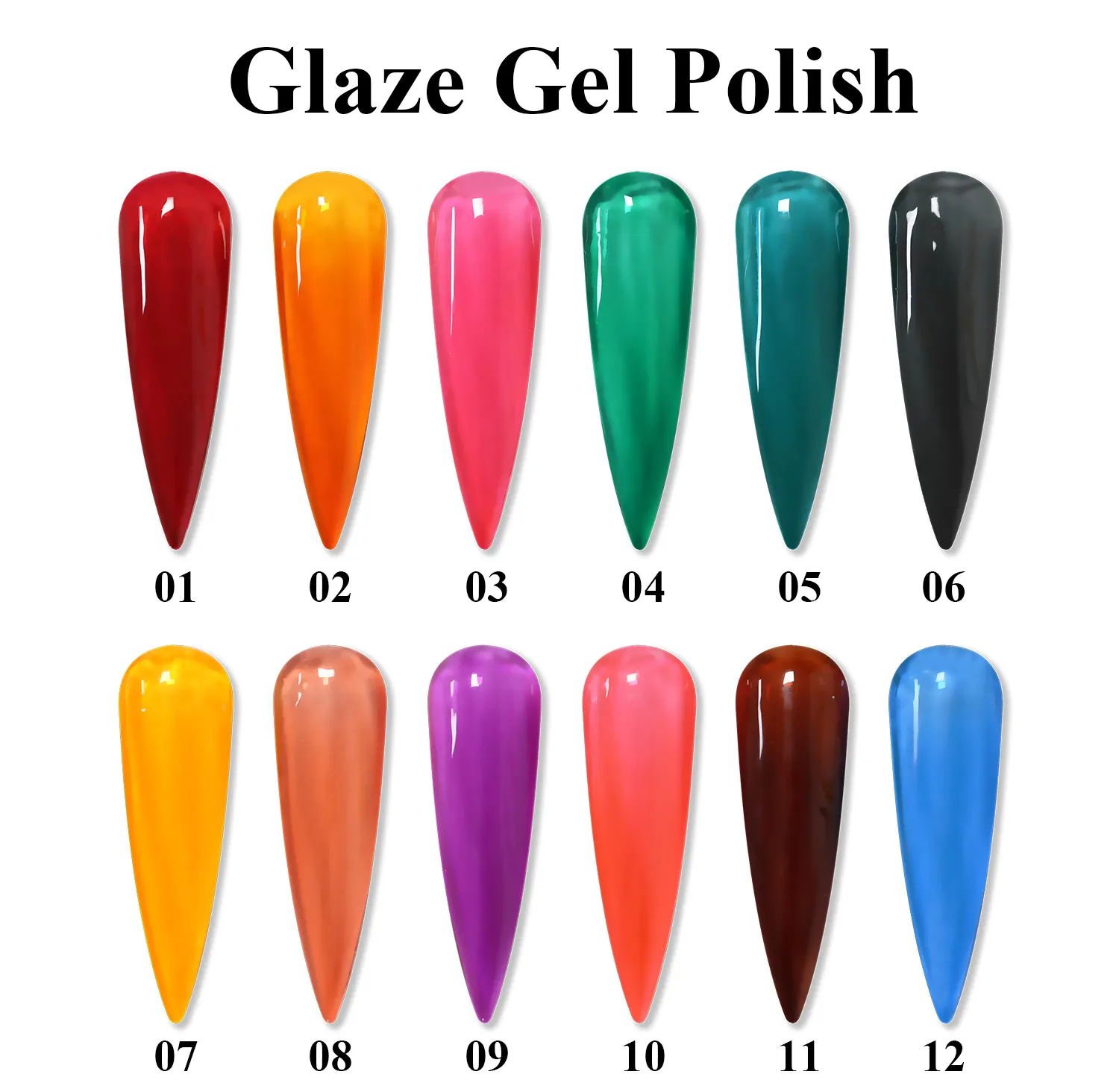12 Colors Glaze Amber Gel Polish Wholesaler (2)