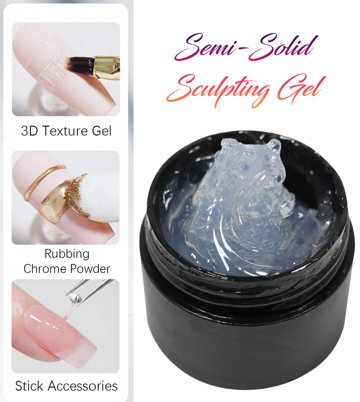 Bulk No-Wipe 3D Sculpting Gel for Nail Art (1)