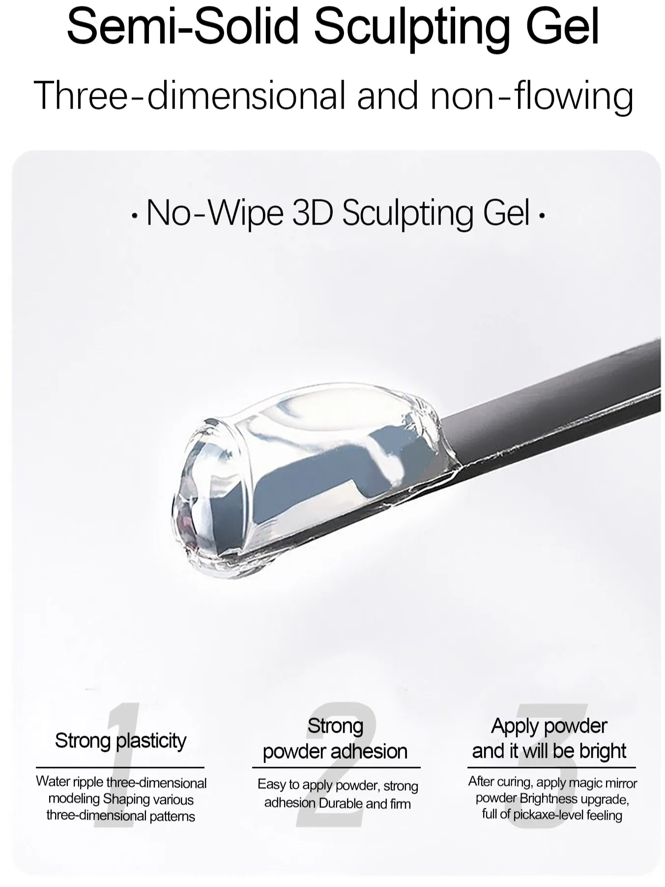 Bulk No-Wipe 3D Sculpting Gel for Nail Art (4)