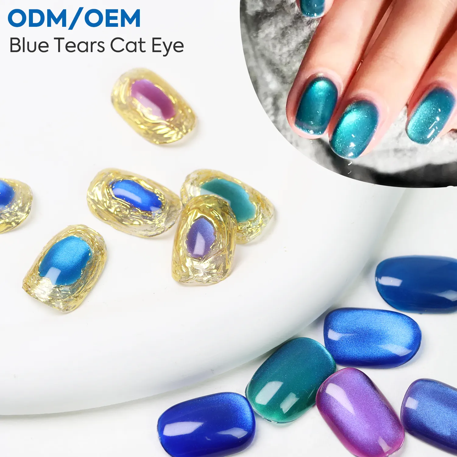 Blue Tears Cat Eye Gel Nail Polish Wholesale - yougel (3)