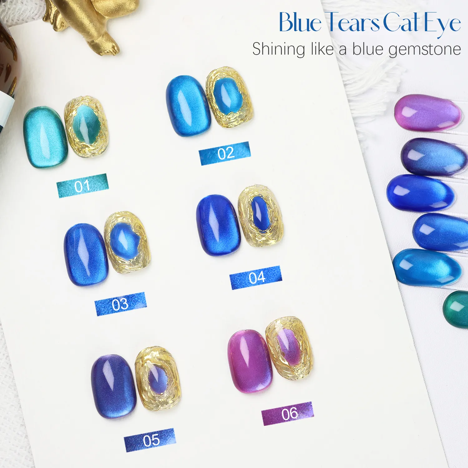 Blue Tears Cat Eye Gel Nail Polish Wholesale - yougel (6)