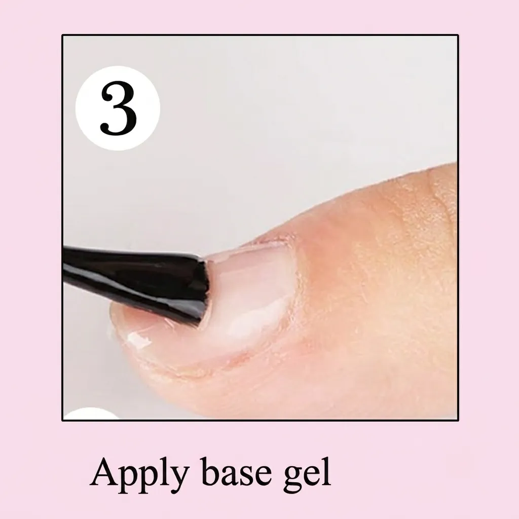 Apply base gel