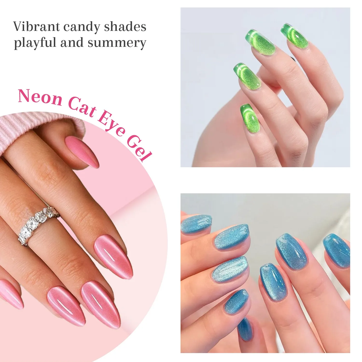 Custom Neon Cat Eye Gel Polish Manufacturer (3)