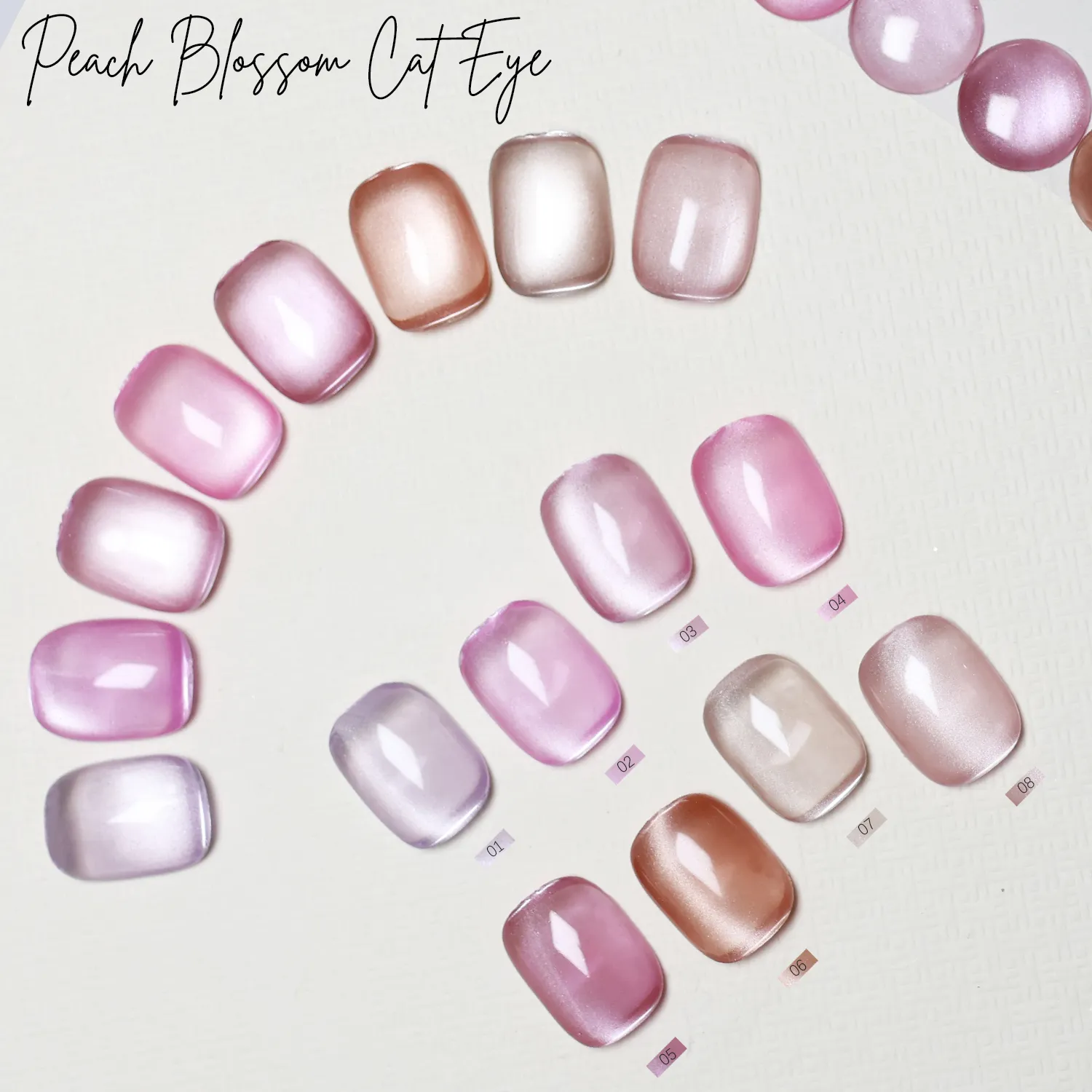 Custom Pink Cat Eye Gel Polish Wholesale (4)