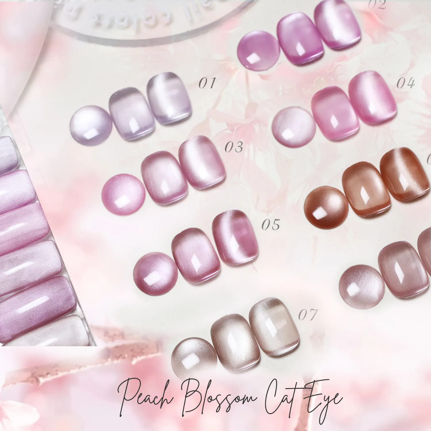 Custom Pink Cat Eye Gel Polish Wholesale (6)