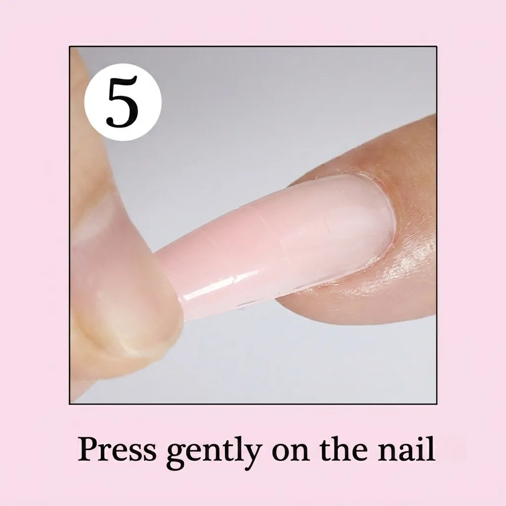 Press gently on the nail