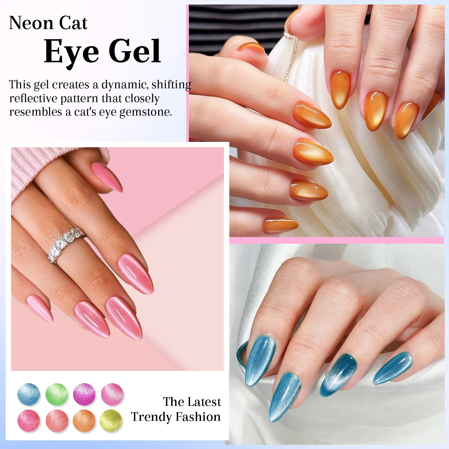Private Label Neon Cat Eye Gel Polish OEM (3)