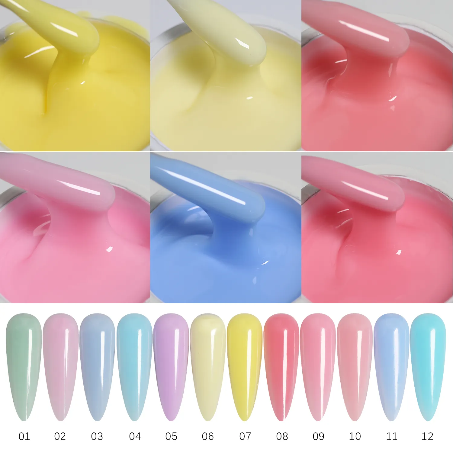 Wholesale Extension Gel Candy Colors Custom Factory (1)