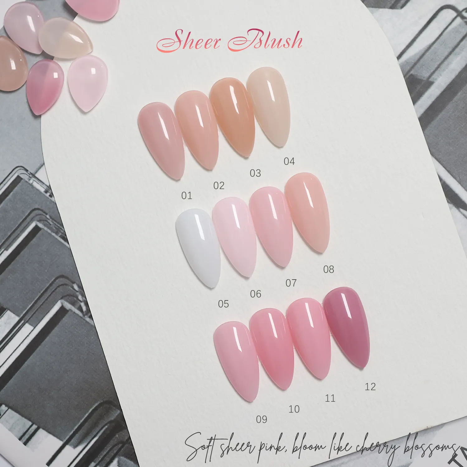 Vente en gros de vernis gel « Custom Sheer Blush » (6)