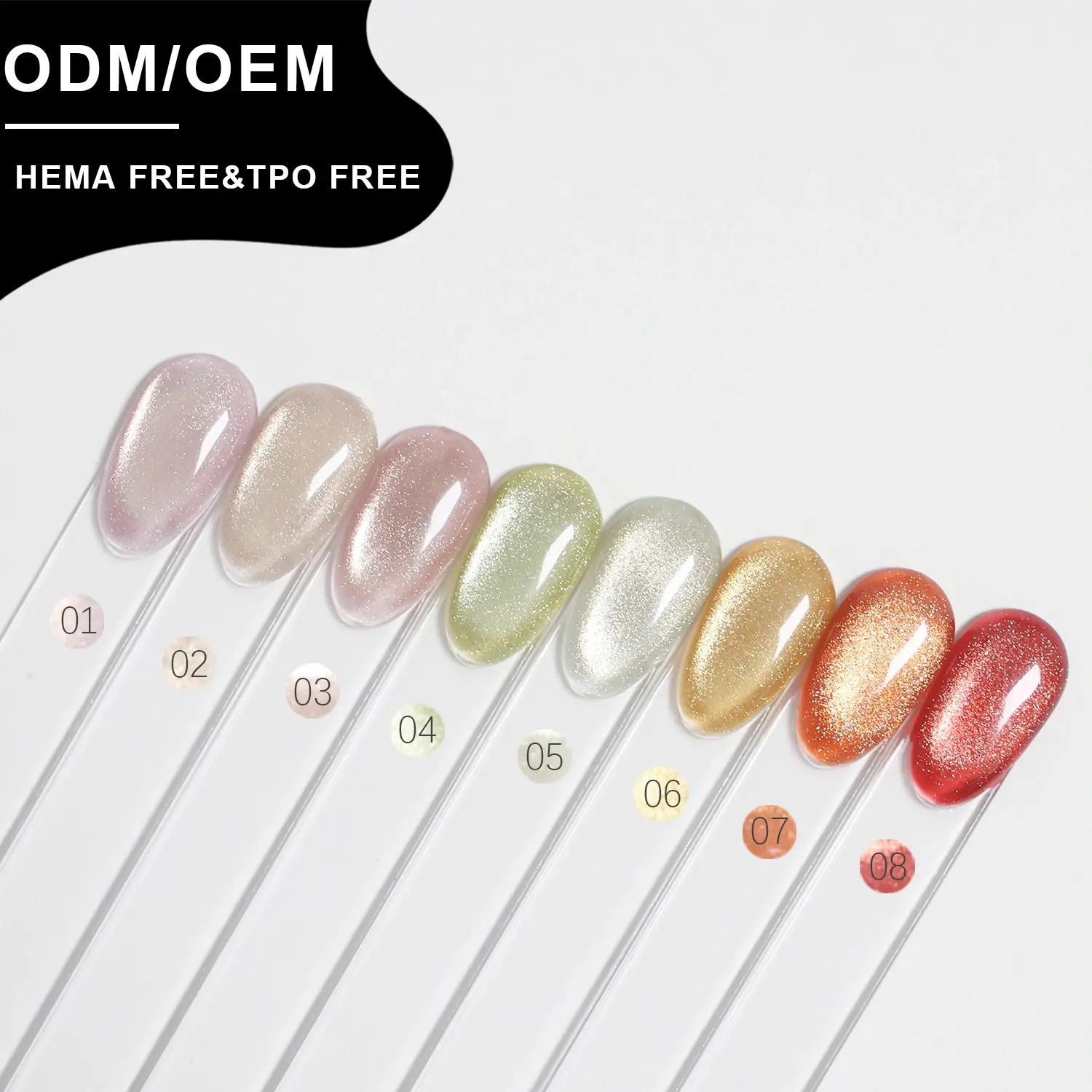 Individuell gestaltetes Champagner-Cat-Eye-Gel – HEMA- und TPO-freies magnetisches Cat-Eye-Gel-Set – Großhandel – 4
