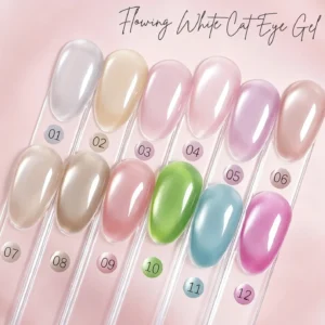 Custom Flowing White Cat Eye Gel-HEMA & TPO-Free-1