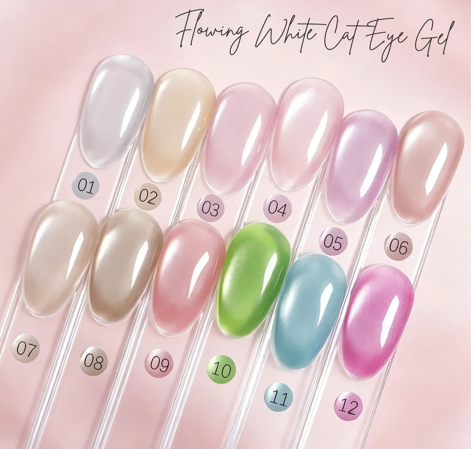Custom Flowing White Cat Eye Gel-HEMA & TPO-Free-1