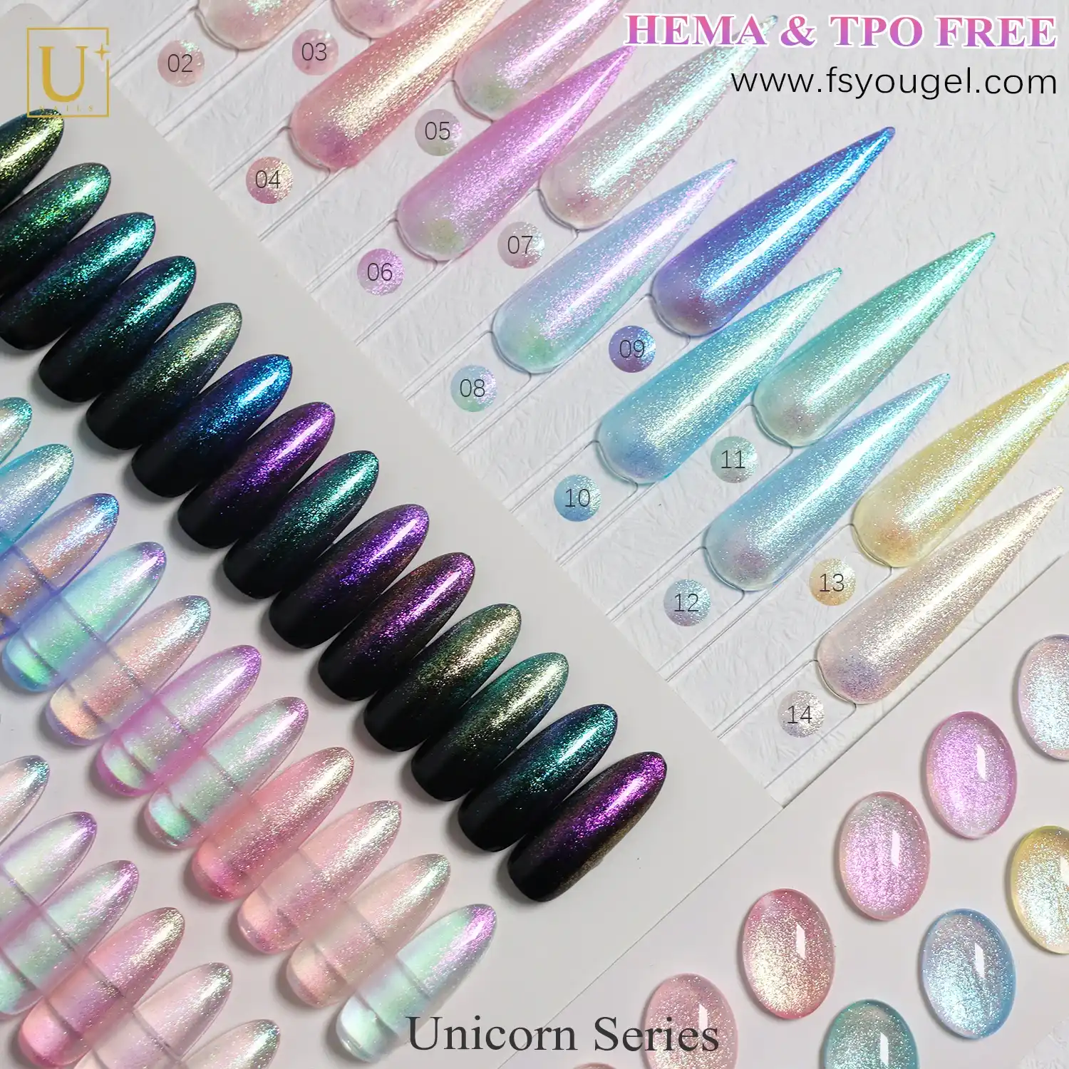Gel Polish Collections for 2026 Holiday Nail Trends-Unicorn Series 2