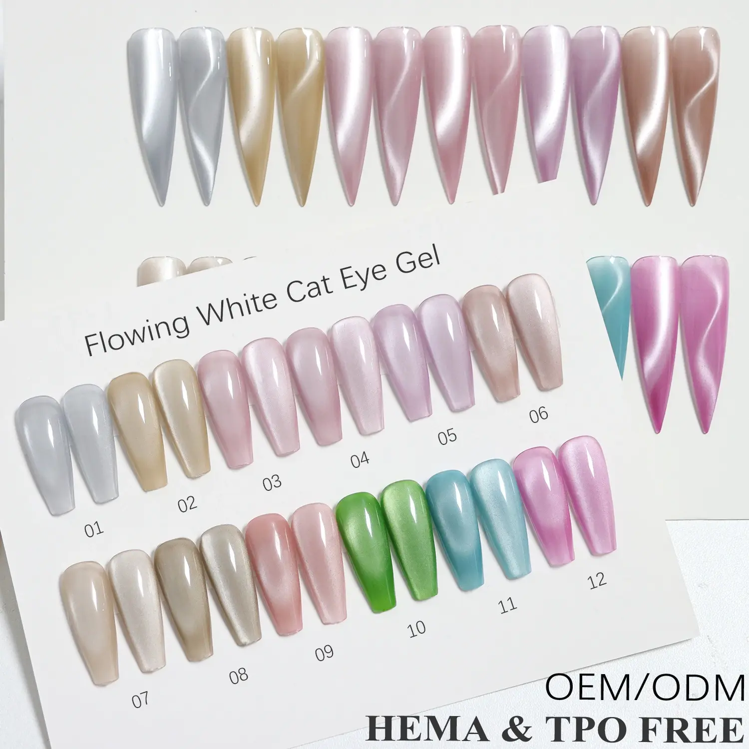 Оптовая продажа геля «Flowing White Cat Eye» — не содержит HEMA и TPO — 1