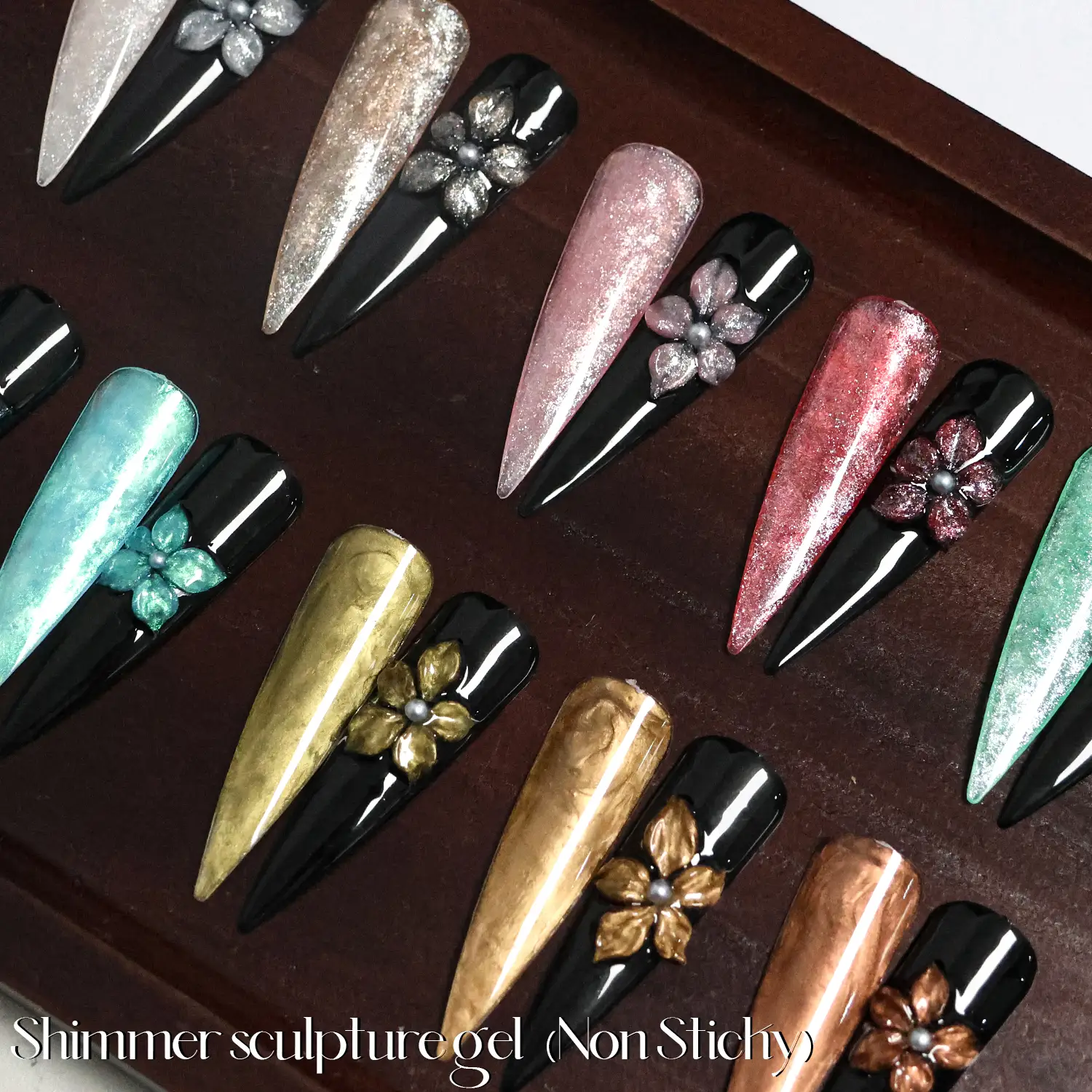 Custom Non-Sticky Shimmer Sculpture Gel HEMA-Free-1