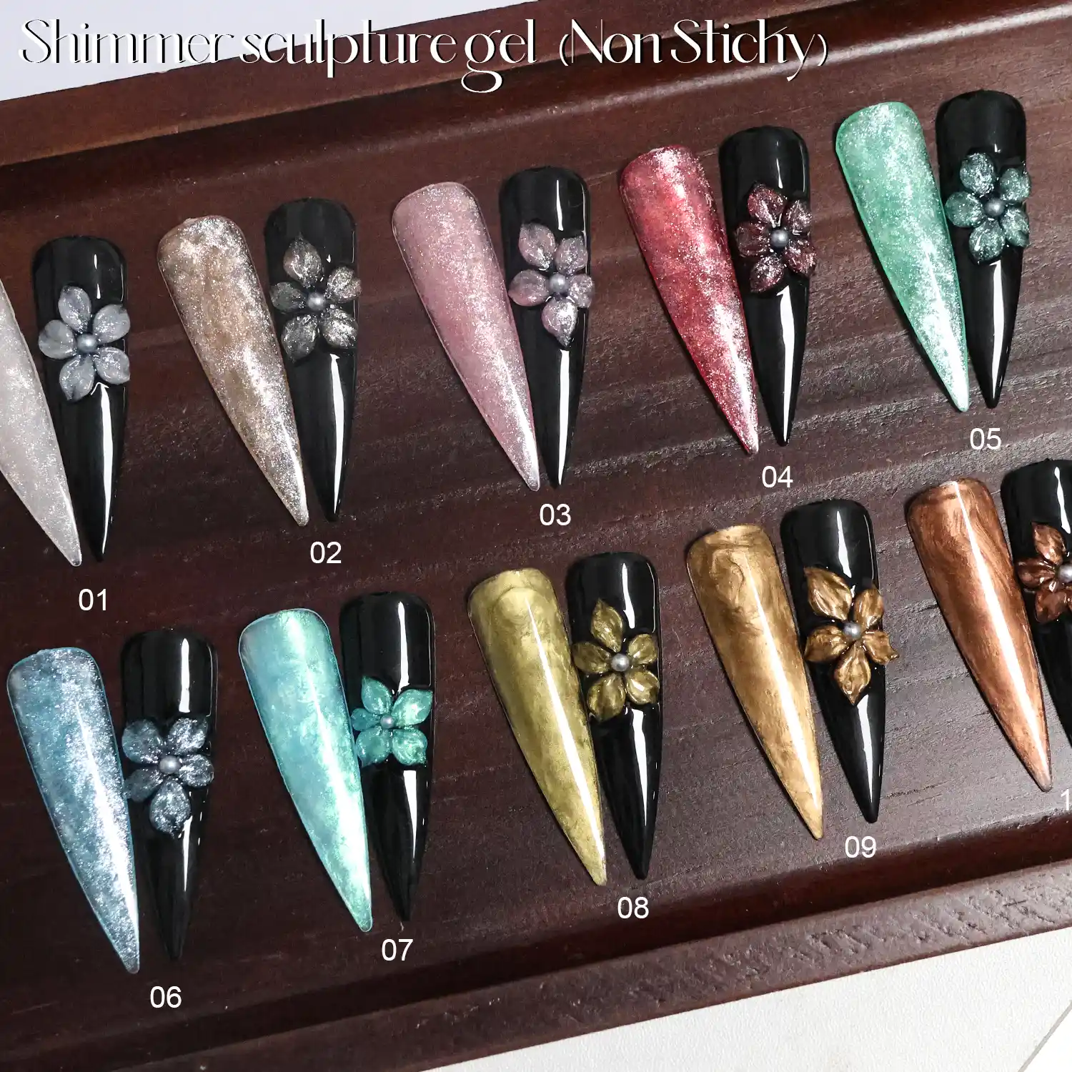 Custom Non-Sticky Shimmer Sculpture Gel HEMA-Free-2