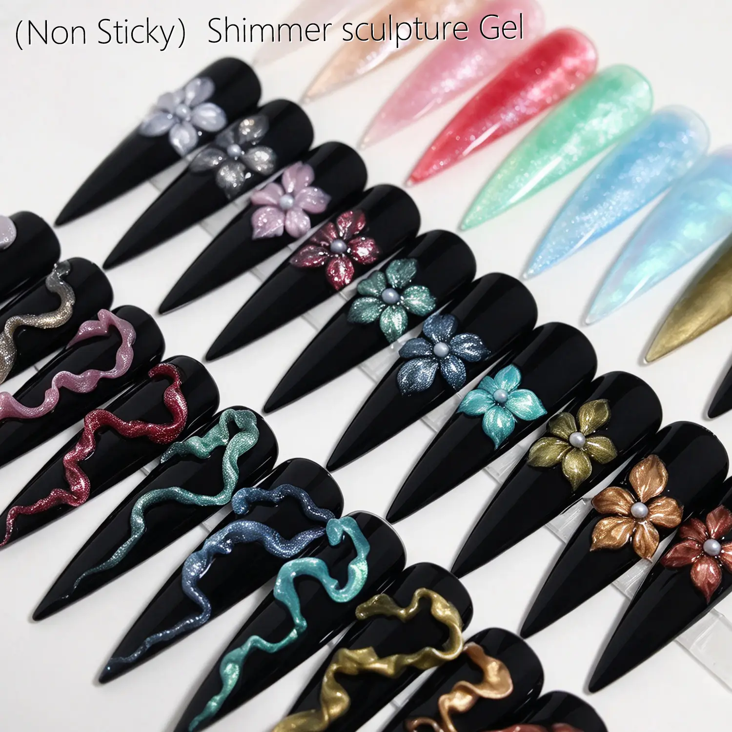 Custom Non-Sticky Shimmer Sculpture Gel HEMA-Free-3