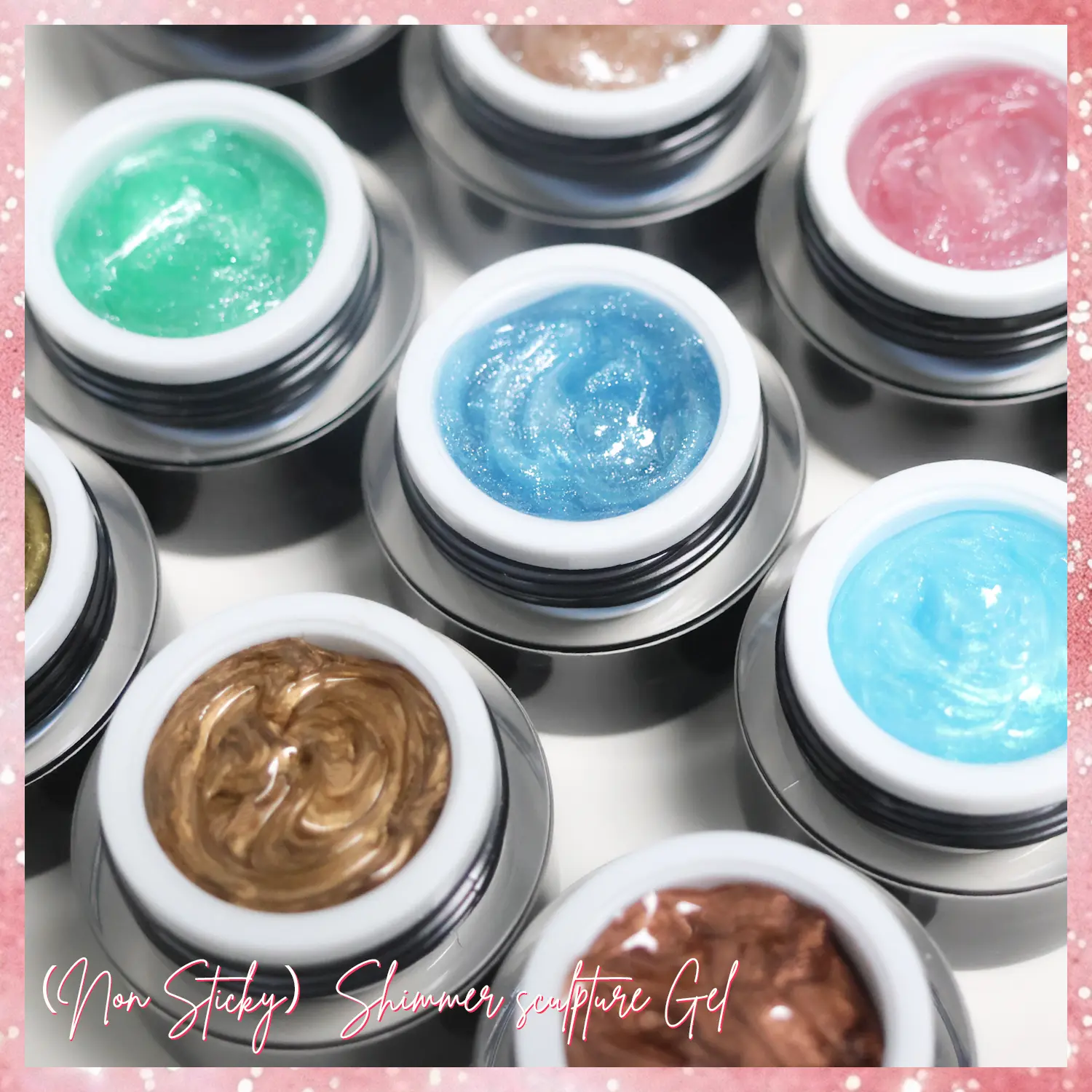 Custom Non-Sticky Shimmer Sculpture Gel HEMA-Free-6
