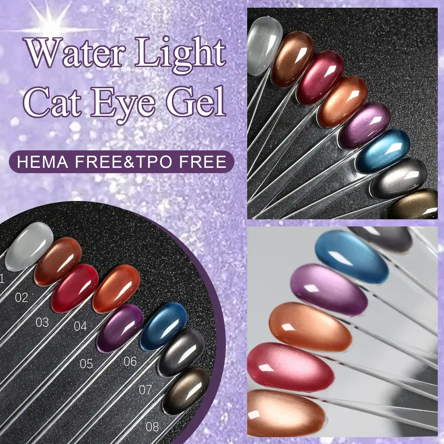 Custom Water Light Cat Eye Gel Polish 15ml-HEMA & TPO Free 2